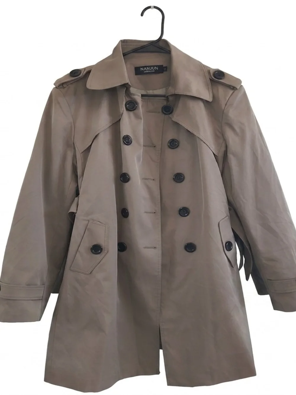 Classic Double-Breasted Taupe Trench Coat by Halogen - Picture 2 of 11